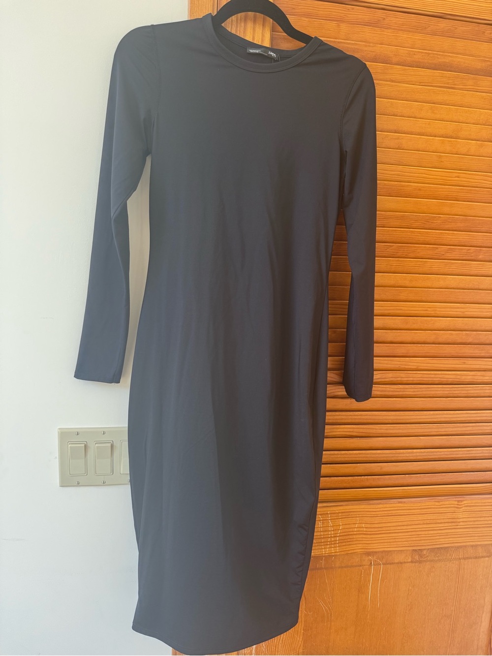 Black Long Sleeve Bodycon Dress - Zara